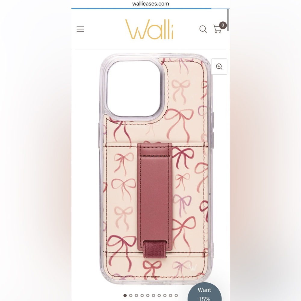 Rosy Ribbons Mauve | iPhone 13 Pro Walli case